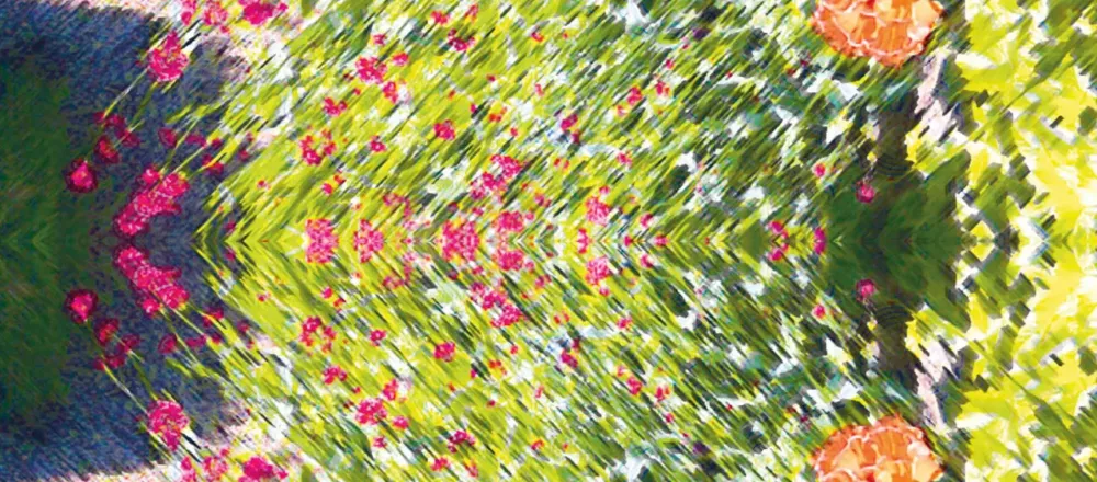 bandeau fleurs jardins